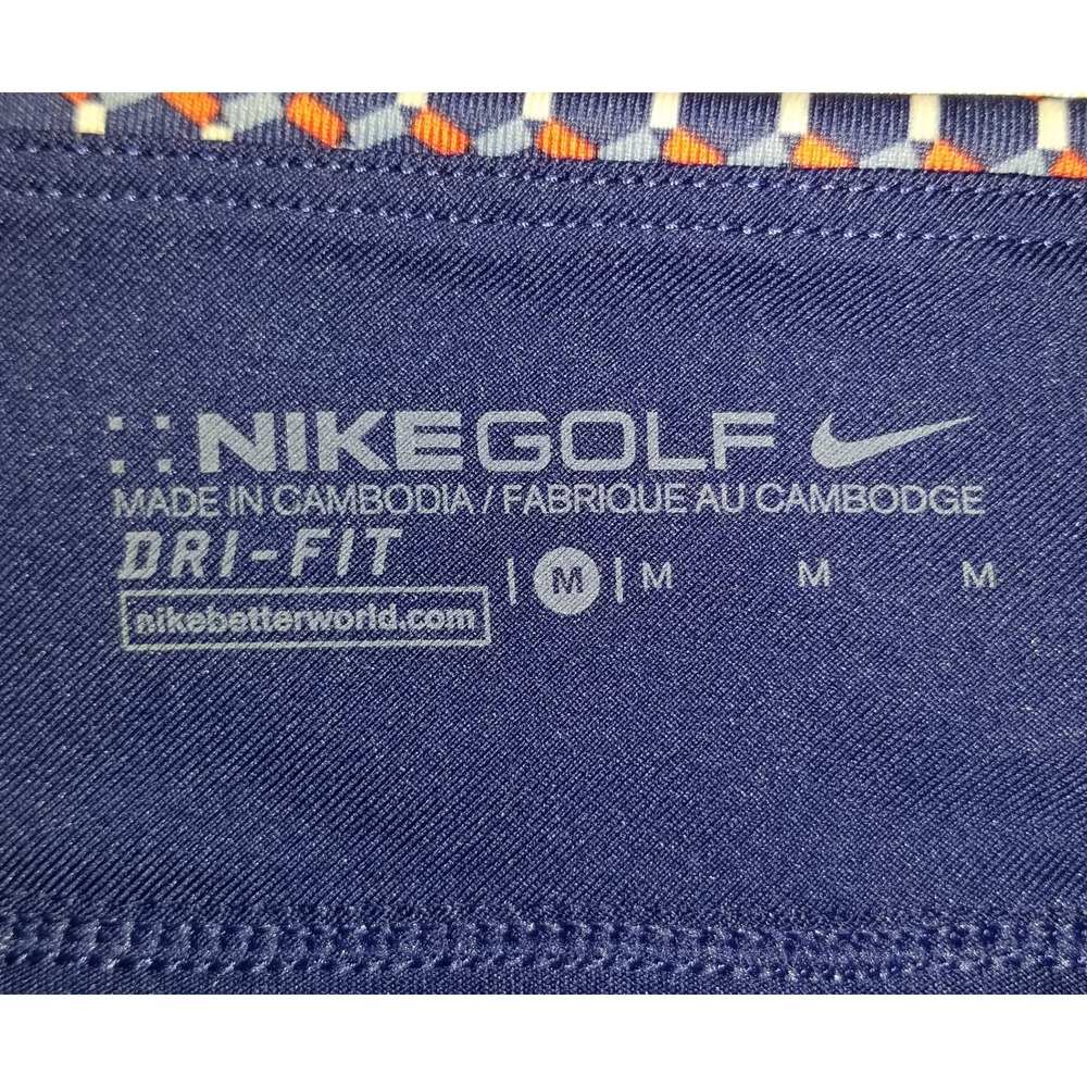 Nike Golf Skort Women Medium Navy Blue Excellent Dri-FIT Geometric Pleated Hem - Picture 6 of 6